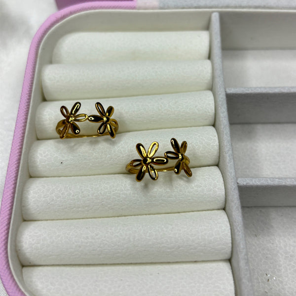 Bloom Petal Gold Adjustable Ring