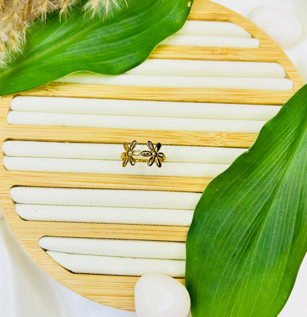 Bloom Petal Gold Adjustable Ring