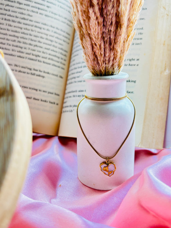 Heart Rose Necklace