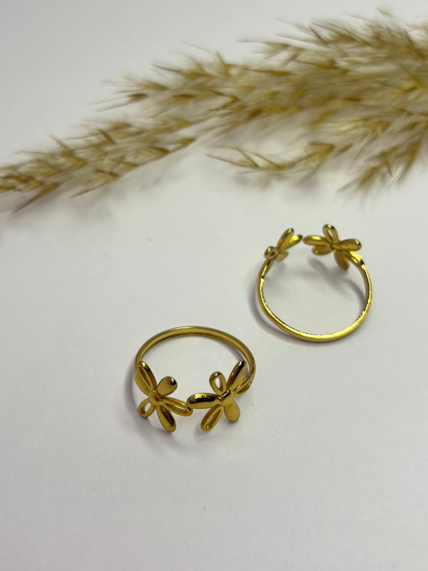 Bloom Petal Gold Adjustable Ring