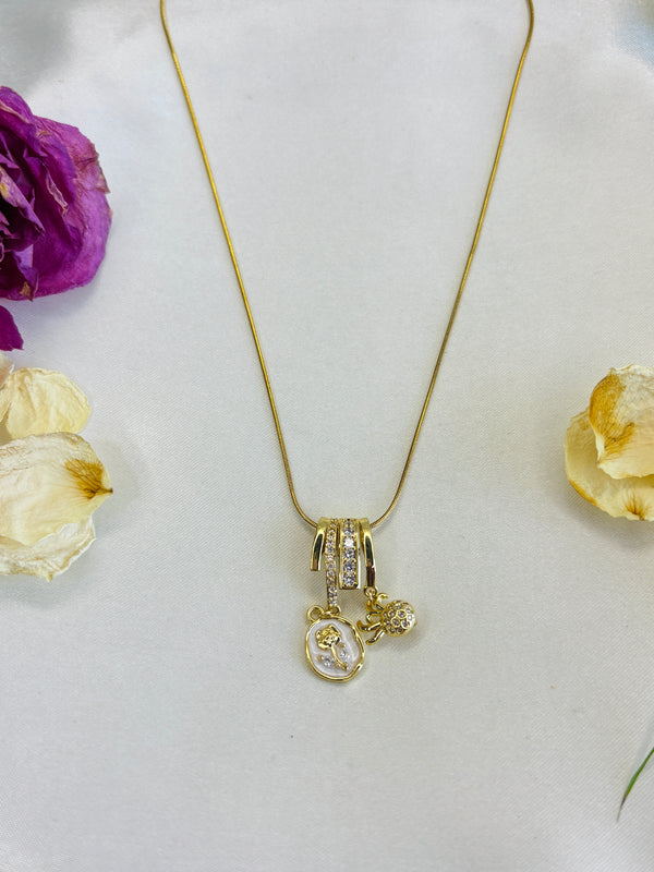 Charm Necklace Collection ✨(Rose • Bee Pearl • Evil Eye)