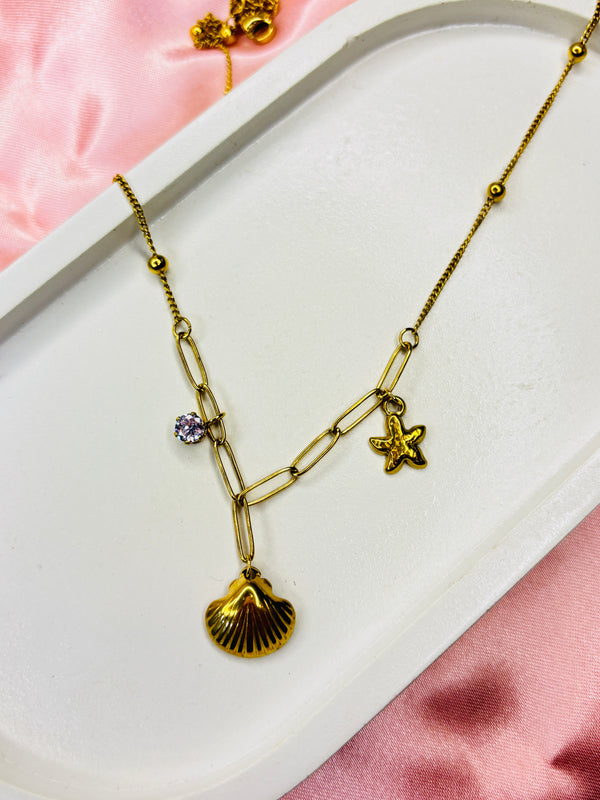 StarShell Charm Necklace