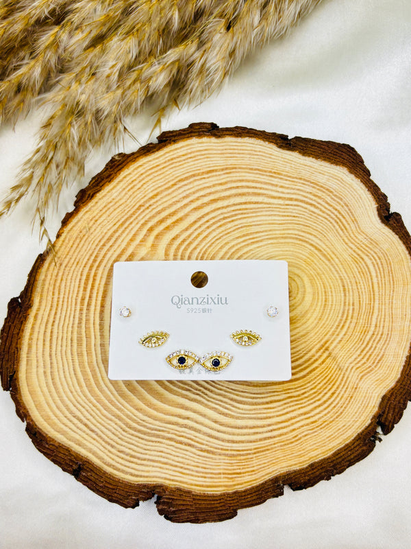 Golden Trio Stud Set