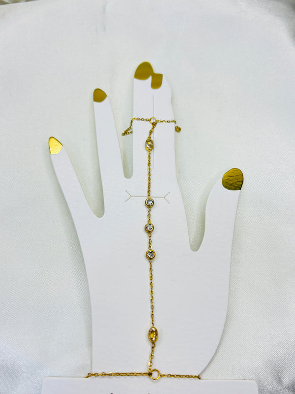Crystal hand chain