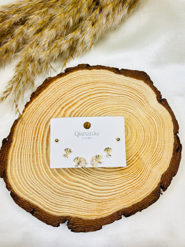 Golden Trio Stud Set