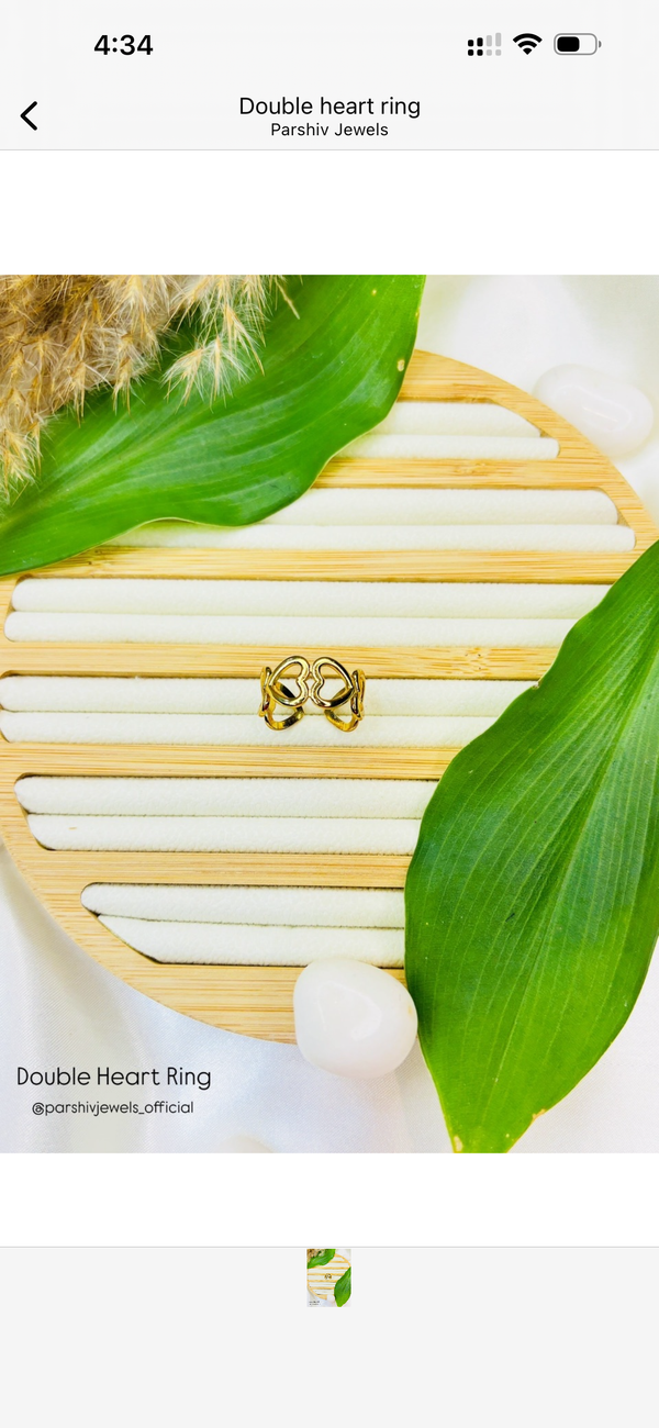 Double heart ring